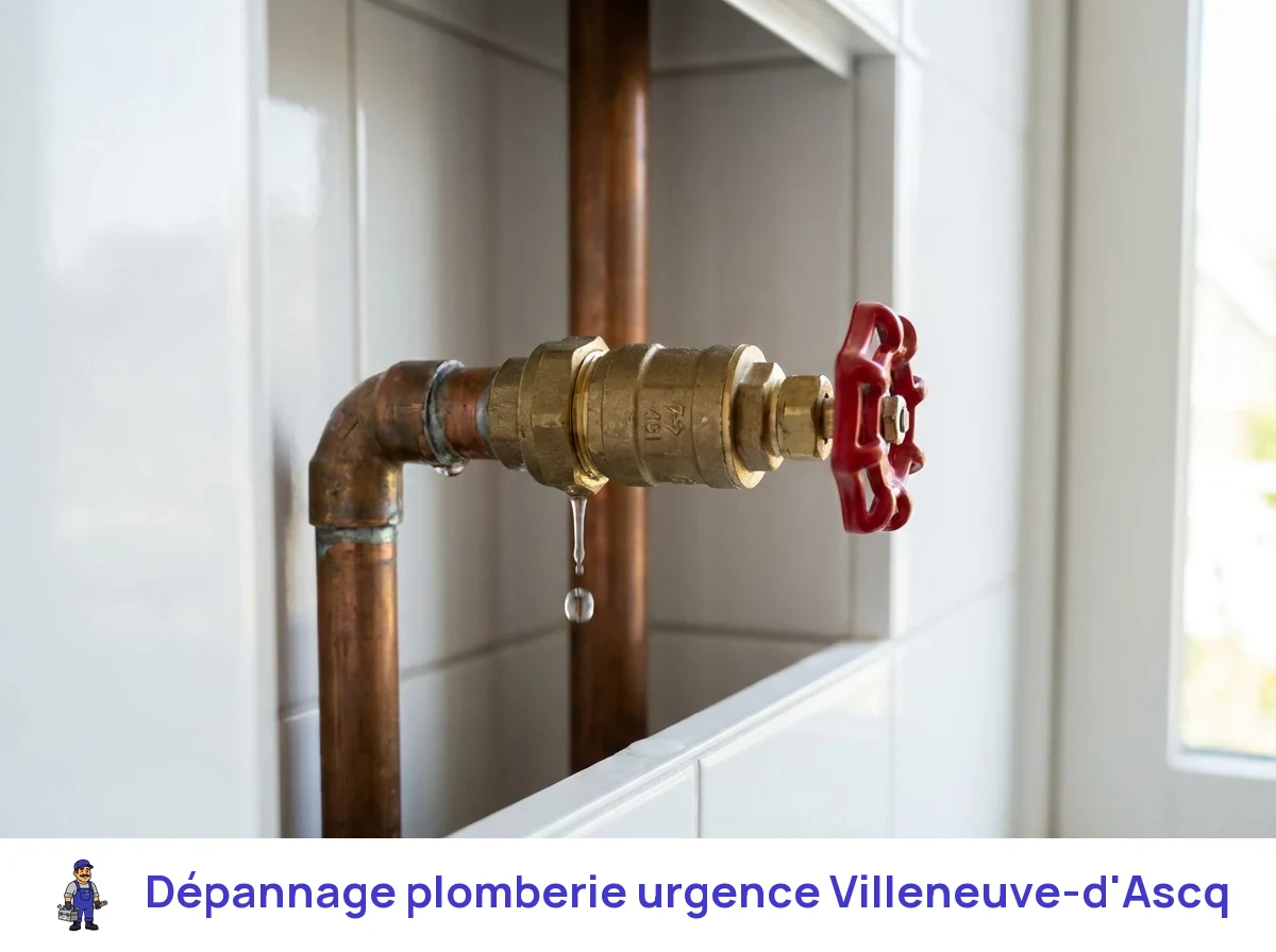 Dépannage plomberie urgence à Villeneuve-d'Ascq