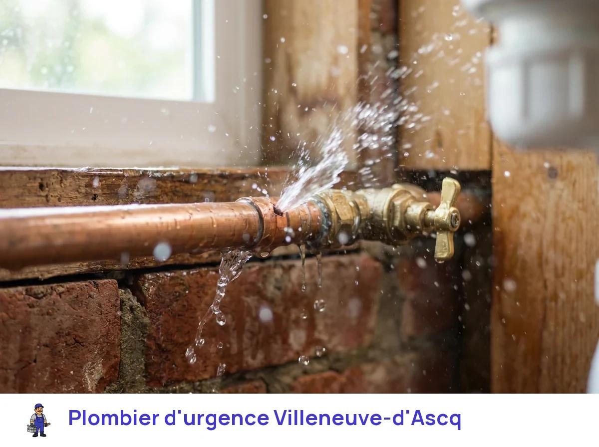 Plombier d'urgence à Villeneuve-d'Ascq