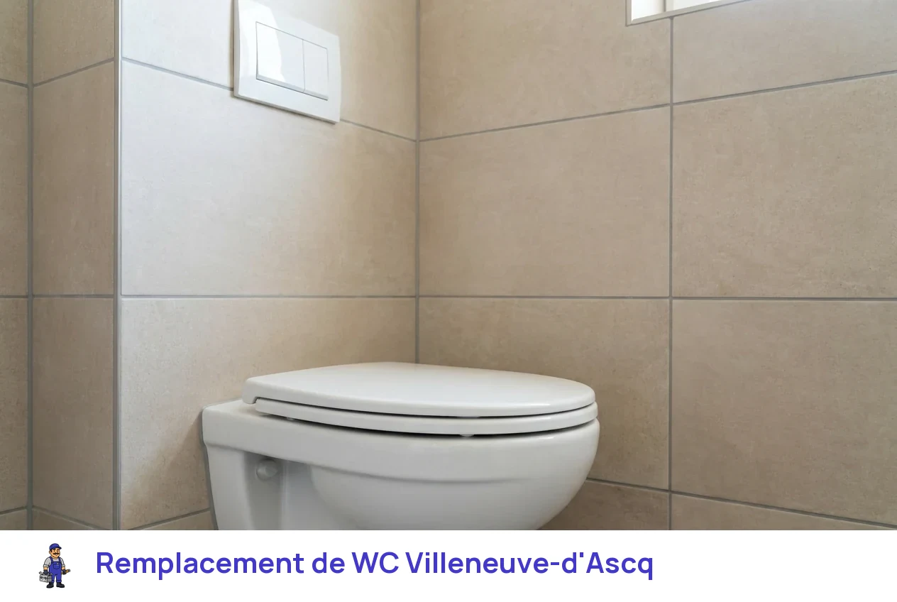 Remplacement de WC à Villeneuve-d'Ascq