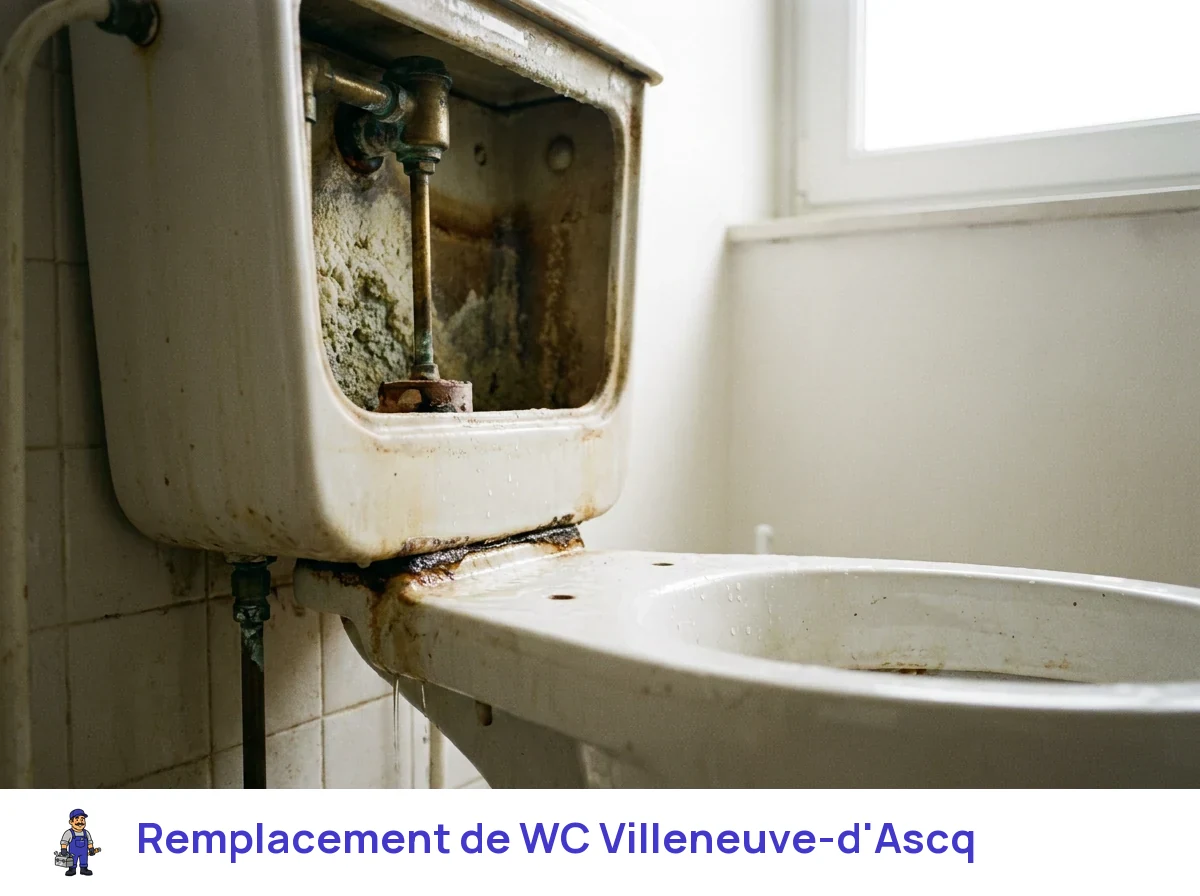 Remplacement de WC à Villeneuve-d'Ascq