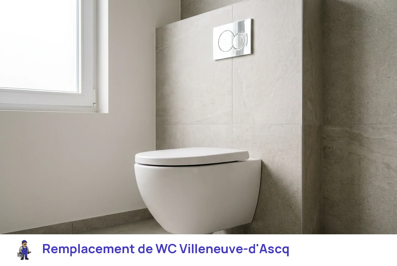 Remplacement de WC à Villeneuve-d'Ascq