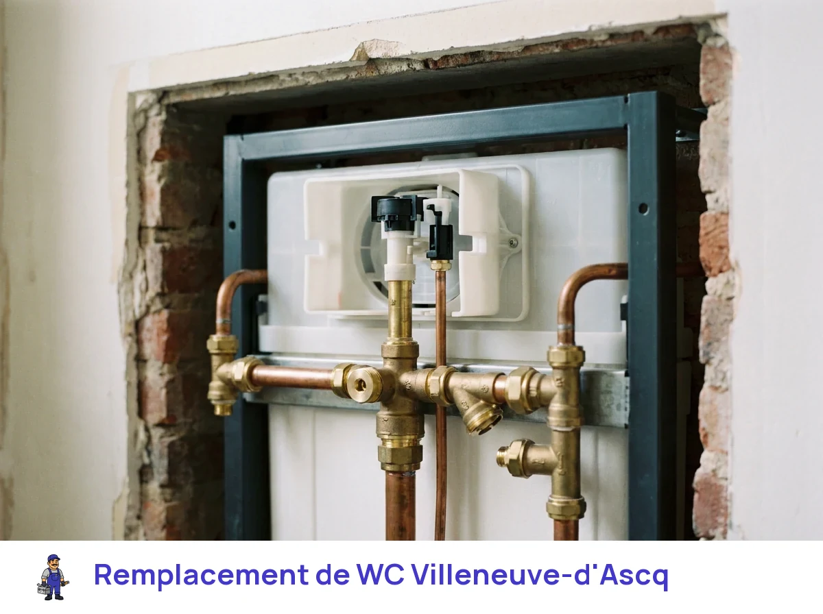 Remplacement de WC à Villeneuve-d'Ascq