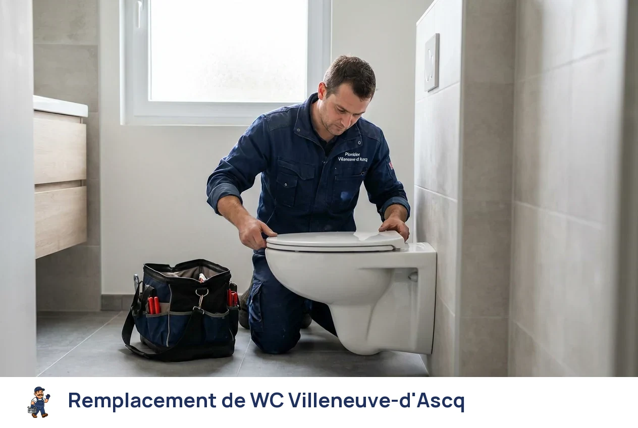 Remplacement de WC à Villeneuve-d'Ascq